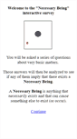 Mobile Screenshot of necessarybeing.com